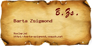 Barta Zsigmond névjegykártya