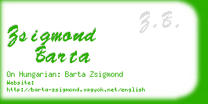 zsigmond barta business card